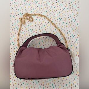Victoria's Secret Mauve Shoulder Bag with Gold Chain